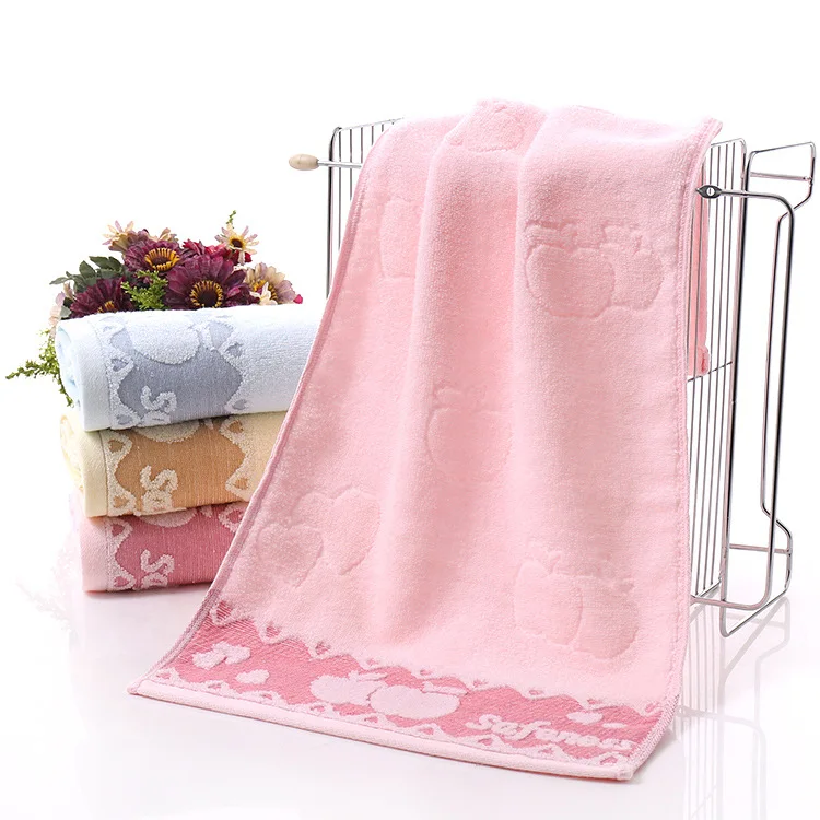 

All-cotton Face Towel Absorbent Towel Wide Forging Jacquard Apple Towel Commodity Zero Twist Towel Pure Cotton