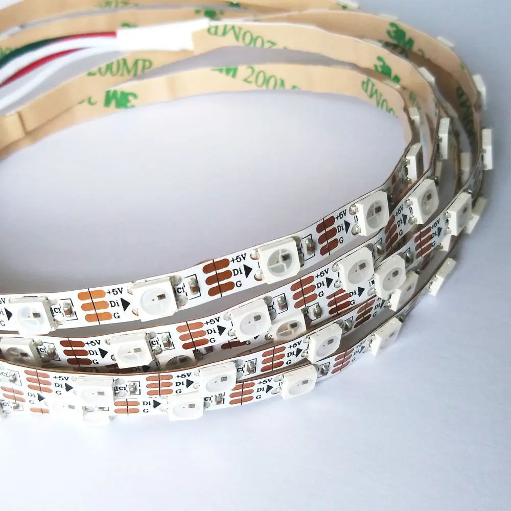 5 мм SK6812 заменить WS2812B 5050 RGB 2 м 120 Светодиодные полосы адресуемых 5V 4 arduino jk1613