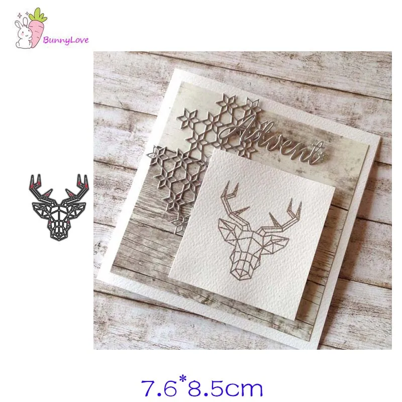 

Christmas deer head Metal Cutting Dies Scrapbooking For Paper Embossing Frame Card Dies Set