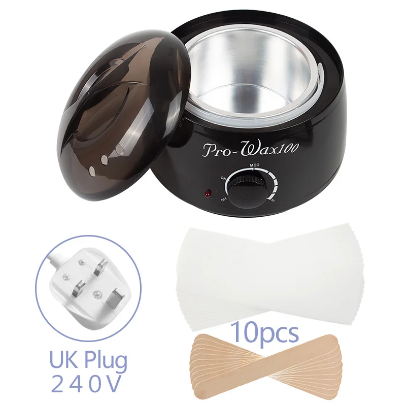 2-UK Plug Профессиональный воск Нагреватель Мини Спа Ручной Эпилятор ног парафин воск перезаряжаемая Машина Для Депиляции Тела инструмент для удаления волос - Color: 2-UK Plug