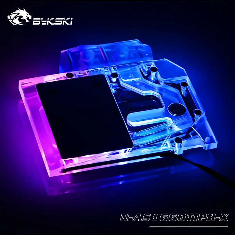 Bykski полный охват GPU водяной блок для ASUS TUF GTX 1660Ti O6G RTX 2060 O6G видеокарта N-AS1660TIPH-X