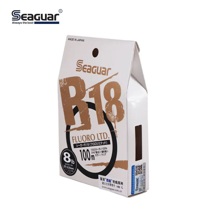 Seaguar R18 Фтор LTD леска 3LB-25LB фторуглеродная Тесты углеродного волокна леска для ловли карпа линия провода