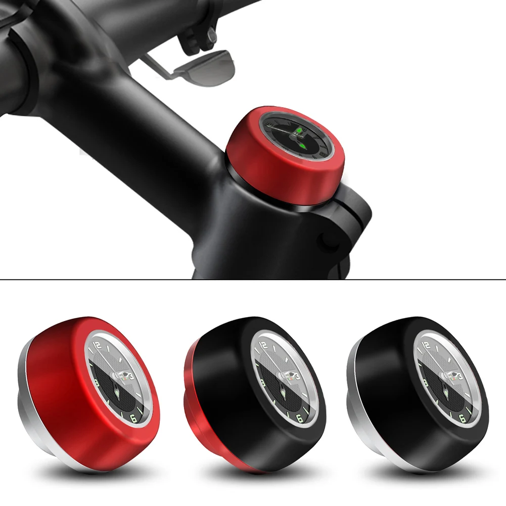 

Waterproof Bicycle LuminouHeadset Stem Watch Computer Bike Vehicle Clock Cycling Head Parts Timepiece Headset Top Cap Stem Cover