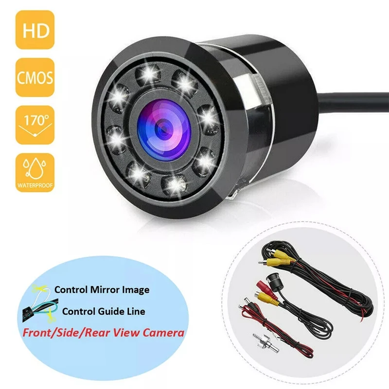 Caméra de recul de voiture à 8 LED, ronde disponible au Mali
