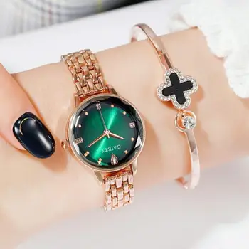 

New Luxury Women Quartz Watches For Women Simple Rose Gold Desgin Creative Bracelet Dress Ladies Wrist Watch 2019 Dames Horloge