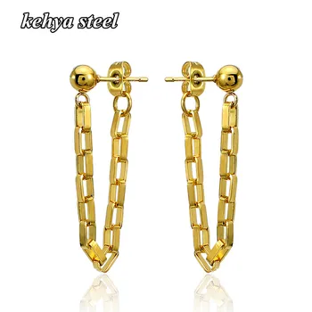 

Fashion Punk Style Thick Link Chain Stud Earrings For Women Men Wholesale Earring Pendant Charm Stud Earrings Jewelry