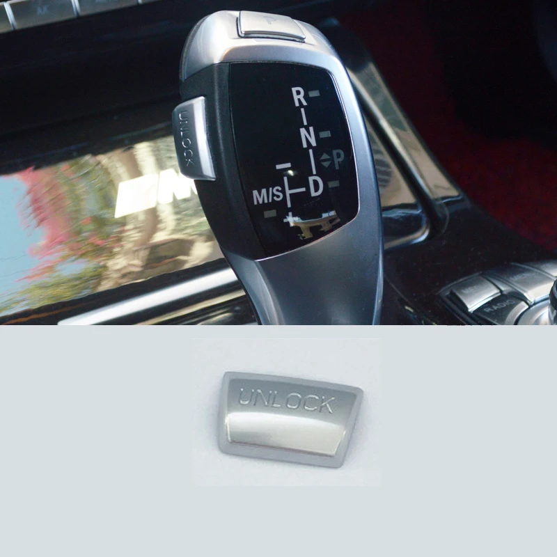 Car Gear Parking Unlock Button Sticker for BMW F20 F22 F30 F34 F32 F10 F01 F07 F25 F26 F15 F16 LHD
