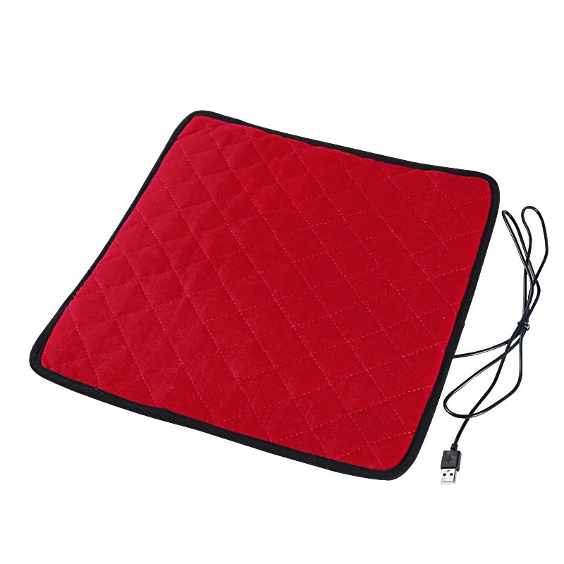 

EKCAPASYQ 1 piece 5V Red Black Graphene heating cushion Car Seat Cushion Pad Fit for Auto Office Hotel or Home