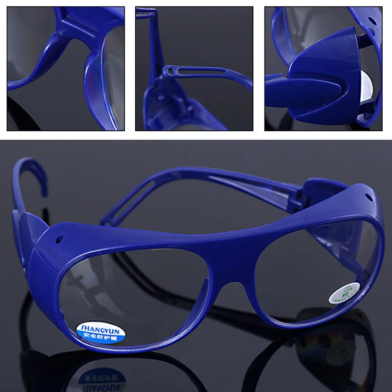 

Clear Eyewear Safety Glasses Anti-Splash Impact-Resistant Lens Working Safety Goggles For Home Dentist Eyes Protection Blue