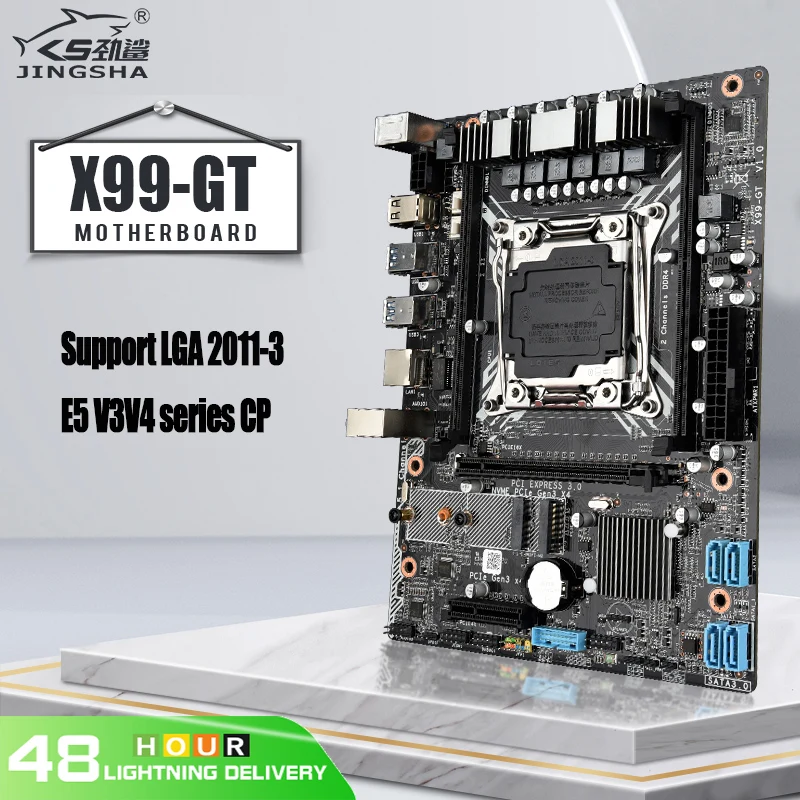 Материнская плата JINGSHA X99GT XEON LGA 2011-3 с поддержкой разблокировки Turbo Boost NVME SSD M.2 USB3.0