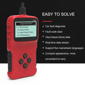 

OBD2 Scanner OBD Code Reader Diagnostic Tool Code Tester Adapter Car Check Engine Fault LCD Car Repair Tool Accessories