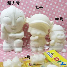 Дети изобразительного искусства DIY винил борцовка не плохой белая основа живопись гипсовая цветная рисованная игрушка Керамическая кукла граффити