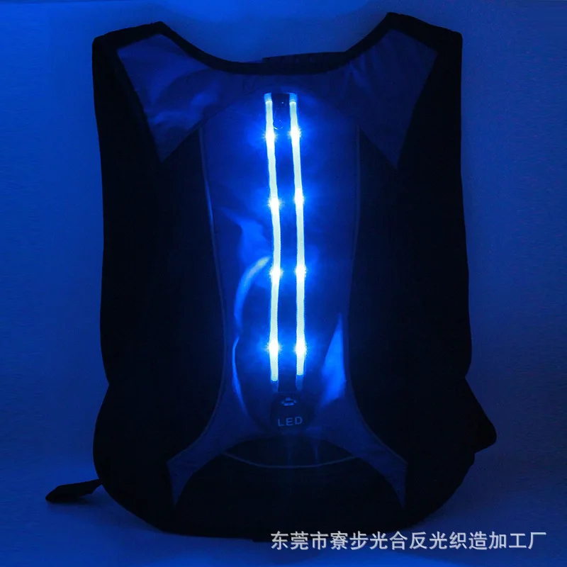 

Korean-style Fashion Backpack Outdoor Sports USB Charging LED Riding Backpack