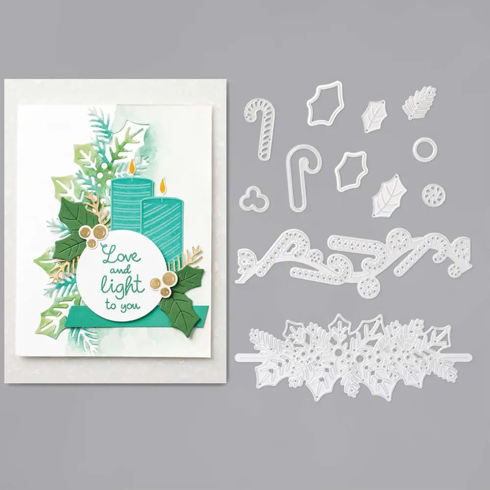 Рождественские металлические штампы и в виде снеговика для скрапбукинга