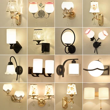 

modern nordic decoration home light gooseneck stone rope bedroom light bedside living room dining room monkey lamp wall lamp