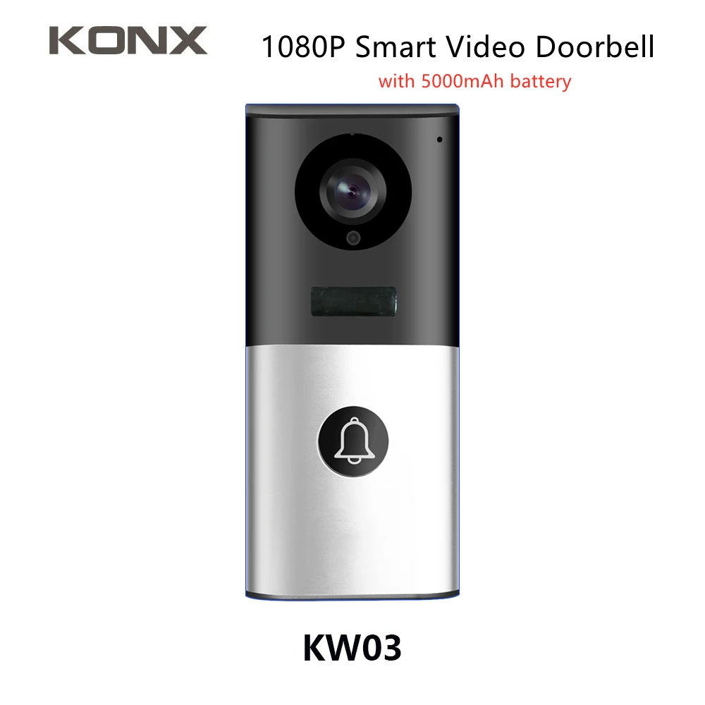 Видеодомофон KONX KW03 1080P H.264 с поддержкой Wi Fi и ИК подсветкой|Дверной звонок| |