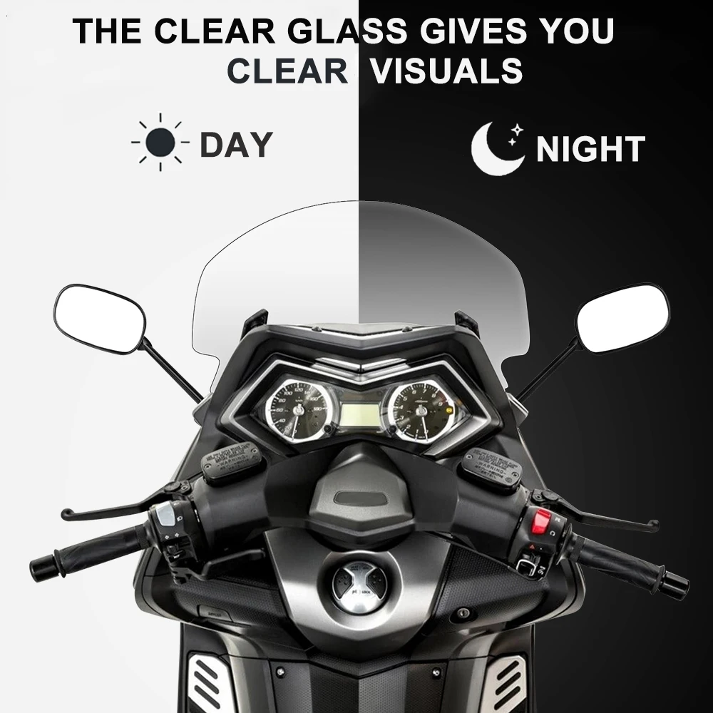 Мотоциклетное зеркало новые длинные боковые зеркала заднего вида для Yamaha T-MAX 500 T MAX500 TMAX 500 XP 500 2008-2010 2011 2012 зеркала