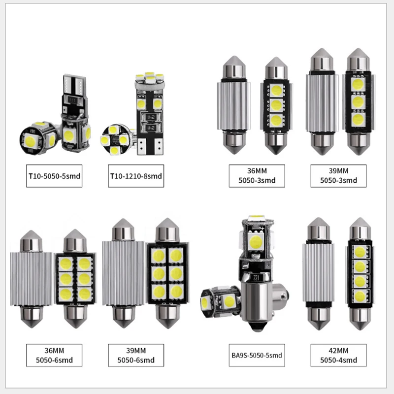 8 шт для hyundai Accent 2012- Canbus led салона комплект ламп led гирлянда для внутреннего купола подсветка багажника 12V