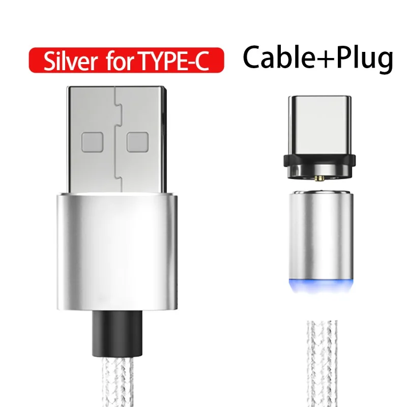 Магнитный Micro USB кабель для быстрой зарядки USB C кабель для передачи данных Шнур для мобильного телефона usb type C кабель для samsung huawei Xiaomi LG - Цвет: Type C Cable SR