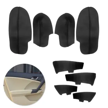 

For Honda Accord 2009 4pcs Car Interior Door Handle Armrest / Doors Panel Guards Microfiber Leather Cover Decor