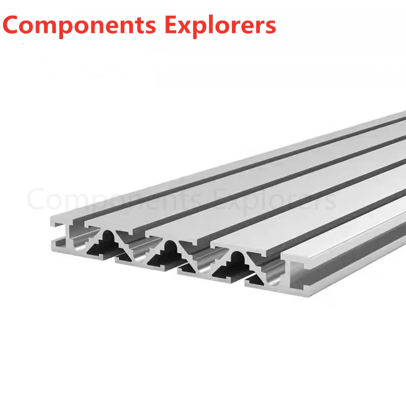 Алюминиевый экструзионный профиль 1000 мм серебристый/черный произвольная резка