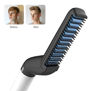

Beard Straightener Men Quick Beard Straightener Styler Comb Multifunctional Hair Curling Curler Show Cap Tool Beard Straightener