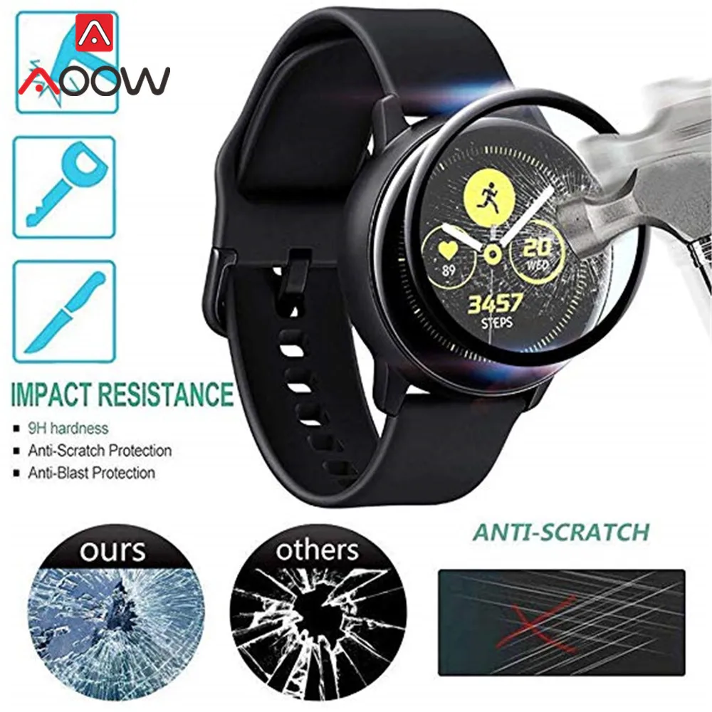 

1pc Tempered glass Protective Film for Samsung Galaxy Active Anti-Scratch 3D Full Screen Protector Cover + Cleaning Kit