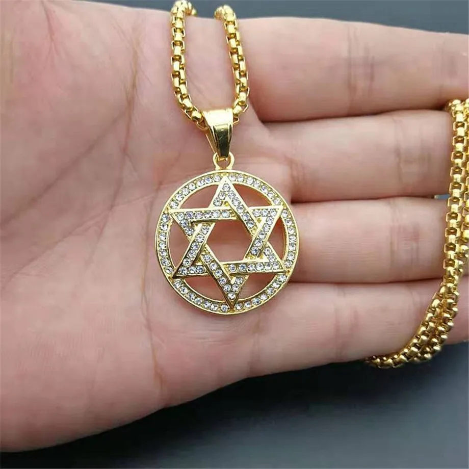 Hip Hop Iced Out Magen Star of David 