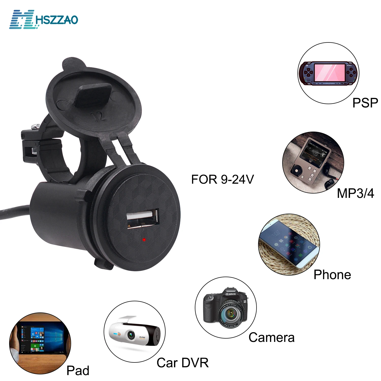 DC9V 24V зарядное устройство для электрического велосипеда мотоцикл телефон usb