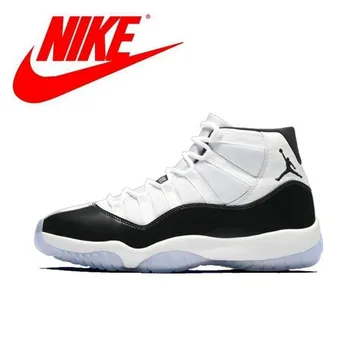 

Original Nike Air Jordan 11 Concord Men's Basketball Shoes Women High-top breathable Sports Outdoor Sneakers 378037-100