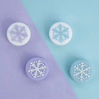 

Switch Rocker Cap Snowflake Silicone Protective For Switch Lite Blue Purple Two-color Set Of Four
