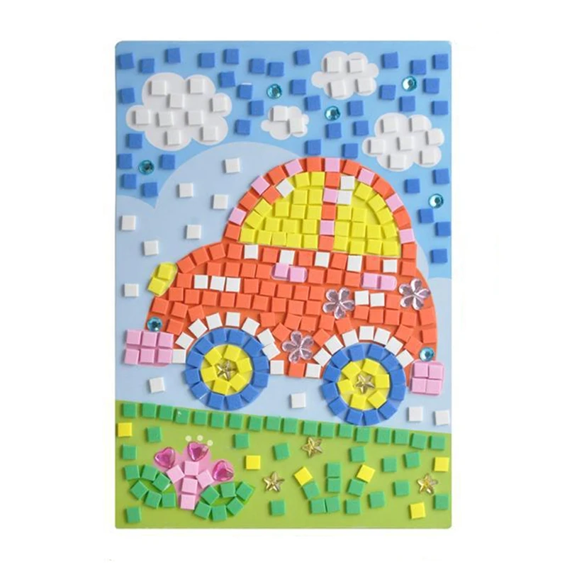 Mosaic Sticker Art Kits for Kids EVA DIY Handmade Art Crafts Kits Peel and  Press Sticker