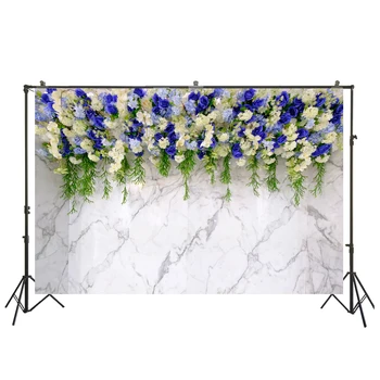 

Photography Backdrop Marble Flowers Birthday Bridal Shower Wedding Party Background Photobooth Photocall Photo Studio XT-7330