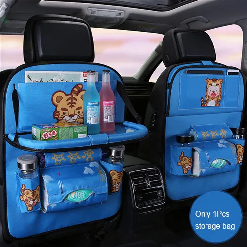 Cartoon Multi-Pocket Car Seat Back Hanging Organizer Universal Auto Pad Cup Storage Holder Bag Car-styling Protector Accessories - Название цвета: K