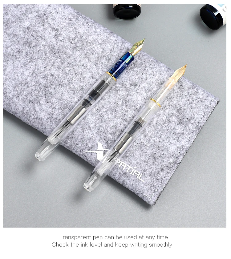 JIANWU 1 Набор креативная прозрачная авторучка для студентов бизнес ручка металлического цвета набор 0,38 мм Школьные принадлежности