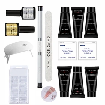 

Nail Art Set Gel Nail Polish Top Coat Base Coat Uv Led Phototherapy Nail Machine Fake Nails Manicure Kit