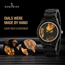 

Unique Dial Wood Men's Watch BOBO BIRD Fashion Janpan movement Clock's Relogio Masculino OEM Wooden Great Gift Dropshipping