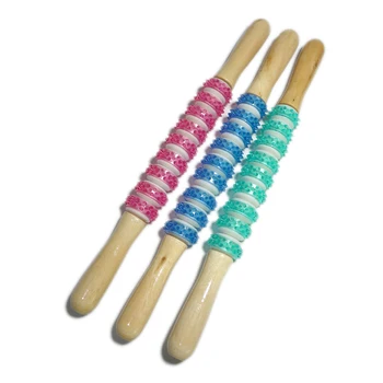 

Leg Shoulder Body Muscle Gifts Fitness Relax Tool Trigger Point Yoga Roller Gym Massage Stick Travel Wood Bar