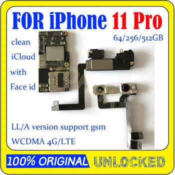 

Free Shipping Original Motherboard For iPhone 11 pro 64G 256G 512GB Factory Unlocked Mainboard with chips IOS Update Support