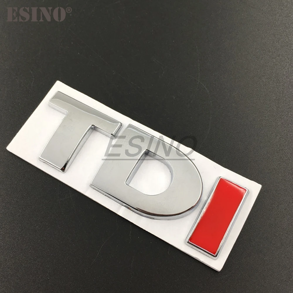 3D TDI Turbo Direct Injection Car Trunk Zinc Alloy Emblem Rear Body Tailgate Accessories Adhesive Styling Badge For Volkawagen