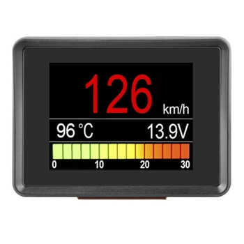 

New A203 Digital Meter Alarm Speed Oil Water Temp Gauge OBD2 Speeeter Auto HUD Head-Up Display