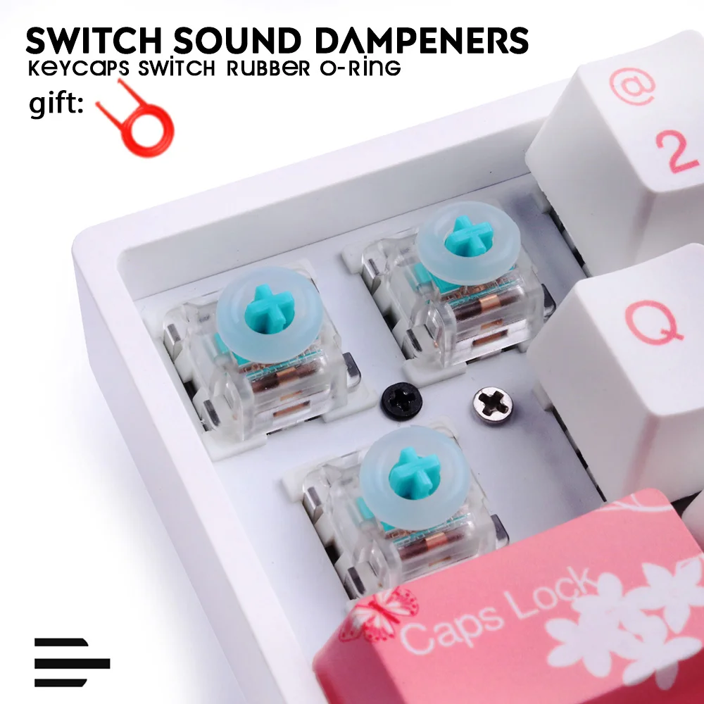 145 Pcs Keycaps Switch O Ring Seal Sound Dampeners Soft Landing Pads