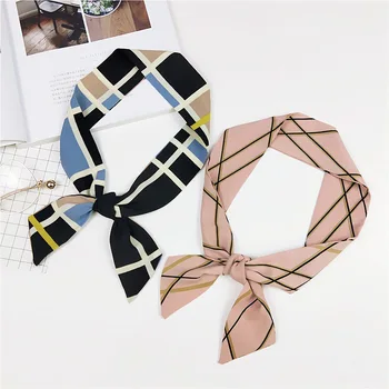 

Tarot Series Double-deck Two-sided Printing Twill Small Bind Bag Handle Imitate Silk Scarf Ribbon Hair Band Women Scarves Hija