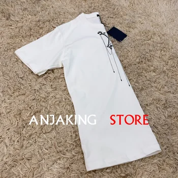 

2020 new summer short-sleeved embroidered T-shirt simple wild bottoming shirt men women's Loose leisure T-shirt