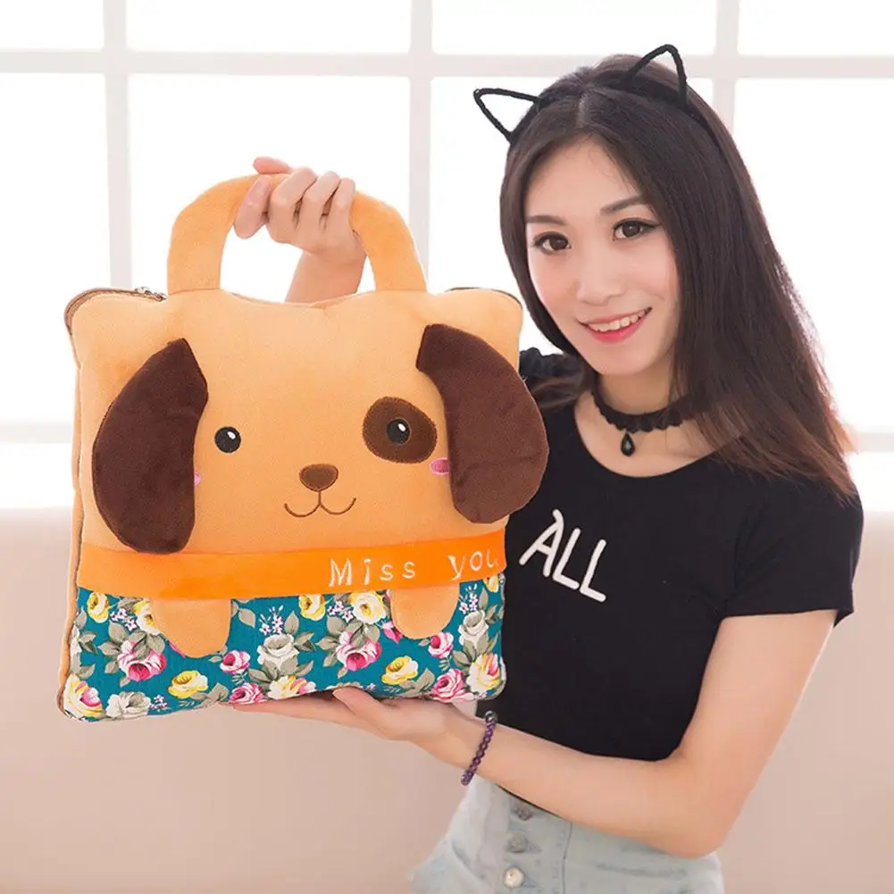 

Two in One Multifunction Pillow Blanket Cartoon Air Conditioning Quilt Cushion Reasonable Thickness Comfortable Feel