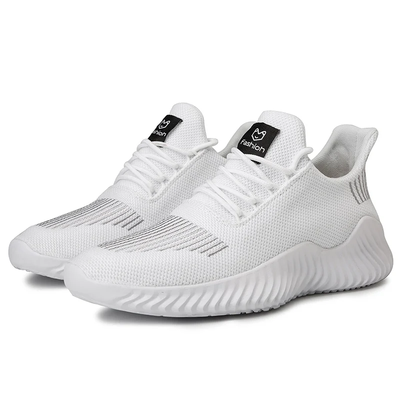High Quality Men Shoes Sneakers Comfortable Mens Casual Shoes Breathable Lightweight Mesh Men Shoes Fashion White 2020 size4647