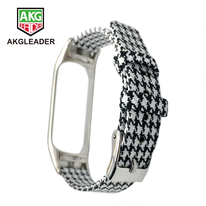 Akgleader Cinturino Da Polso Per Xiao Mi Mi Fascia 3 Mi Fascia 4 Tela Di Canapa Cinturini Per Orologi Braccialetto Correa Mi Fascia 4 3 Cinturino Cint