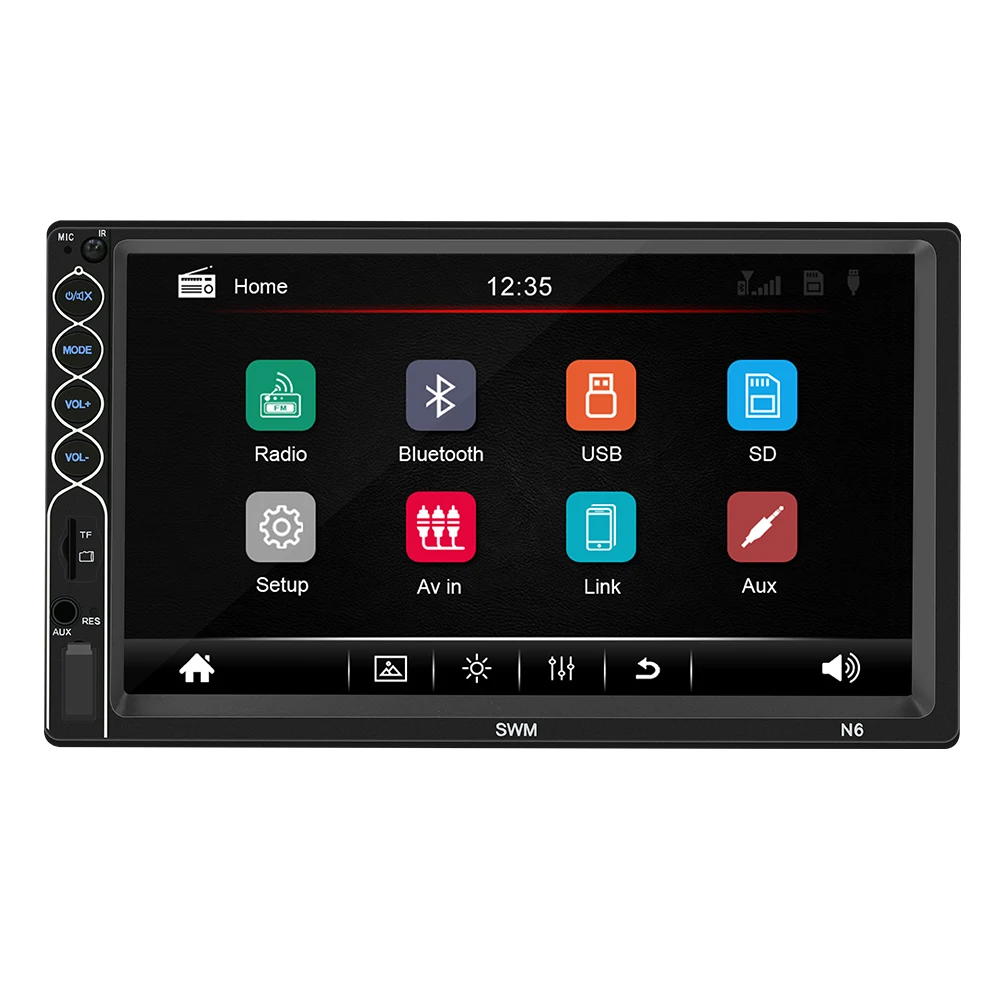 

New Style 7-Inch HD Bluetooth Hands-Free Car Kit MP5 Player Card Instert U Disk Radio Support for Apple XR Internet