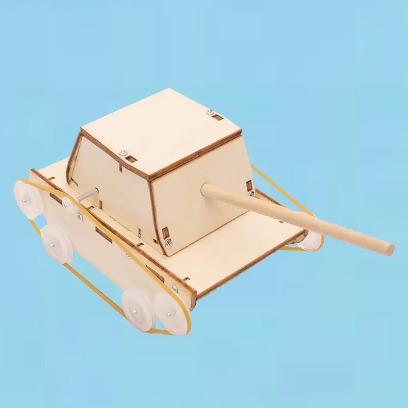 

Деревянный Электрический резервуар, электронный самодельный резервуар, Детская развивающая Строительная игрушка, набор экспериментальных моделей, пазл для мальчиков на день рождения