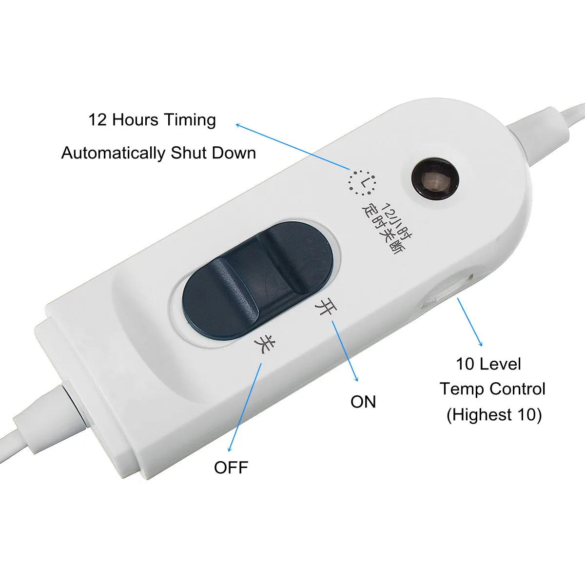 Skup Włókniny tkaniny grzejący koc elektryczny Underblanket 10 poziom kontrola temp pojedyncze podwójne elektryczny materac termostat 220V